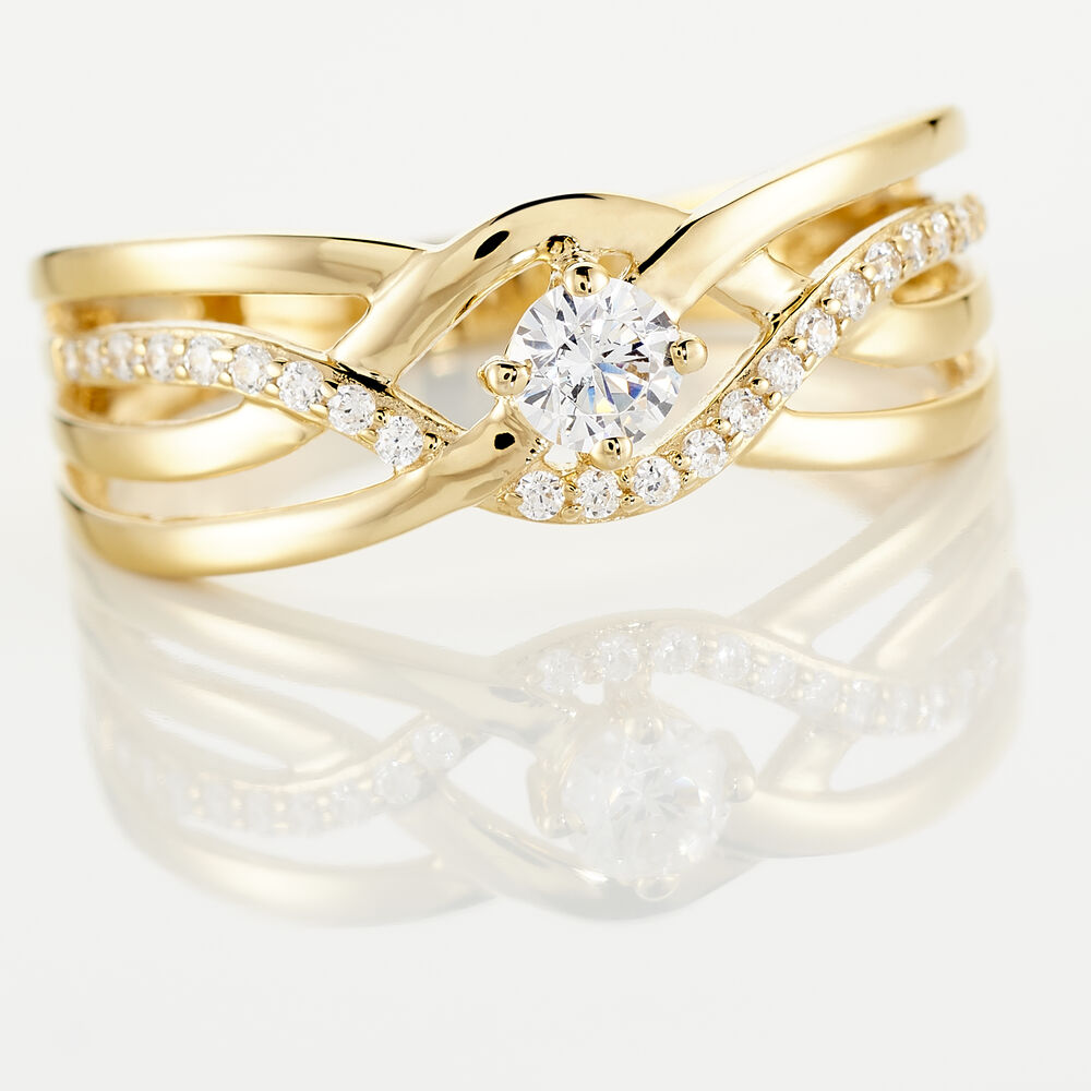 Bague Harmonia Or Jaune Oxyde De Zirconium - Solitaires Femme | Marc Orian