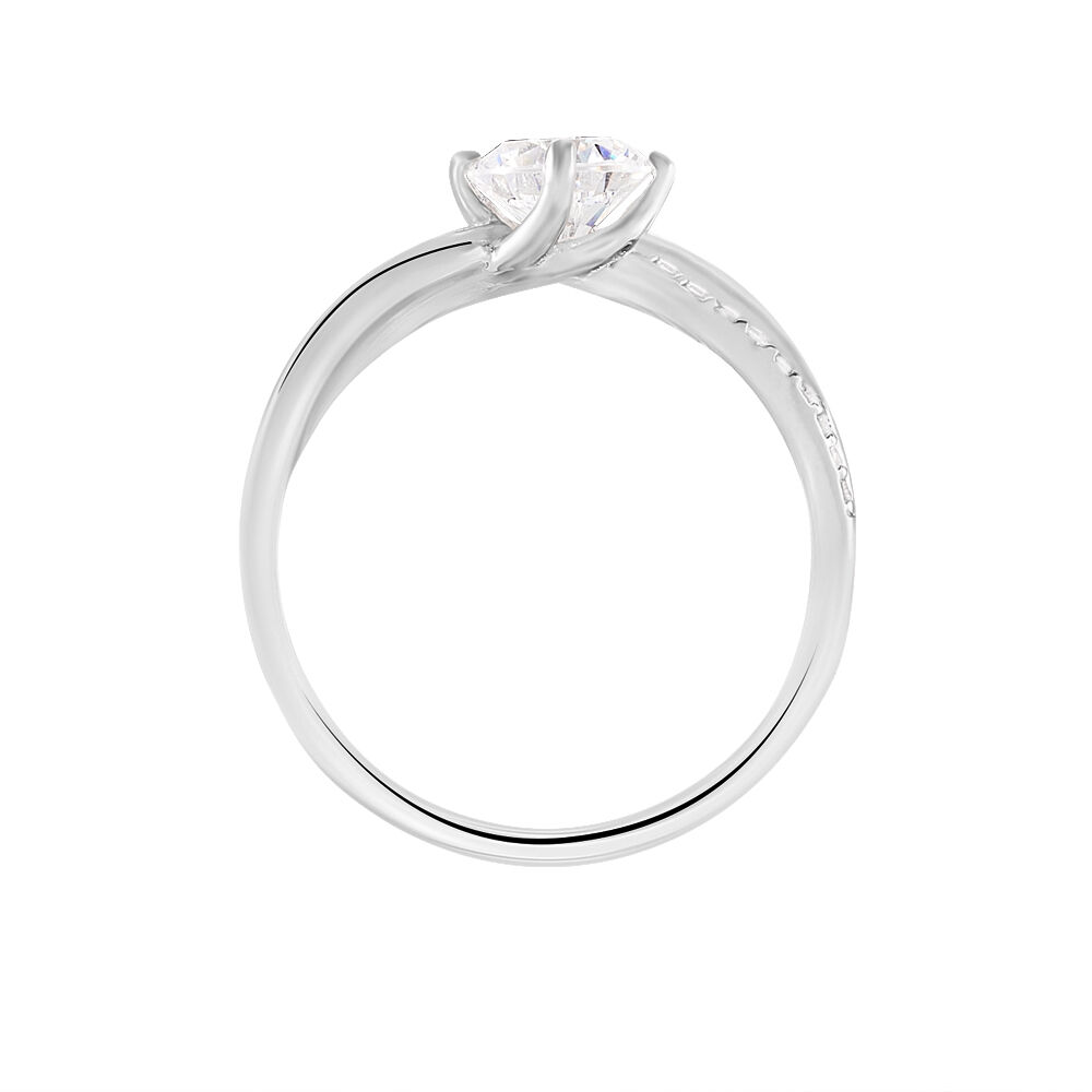 Bague Solitaire Essie Argent Blanc Oxyde De Zirconium - Solitaires Femme | Marc Orian