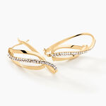 Cr&eacute;oles Hilharriette Or Jaune Strass - Cr&eacute;oles Femme | Marc Orian