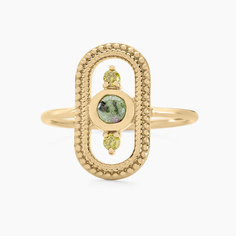 Bague Jasmee Plaque Or Jaune Pierre De Synthese Oxyde De Zirconium - Bagues de promesse Femme | Marc Orian