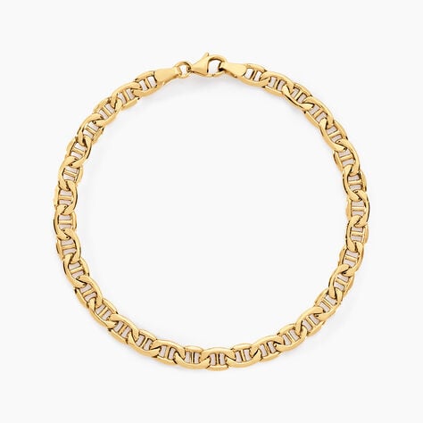 Bracelet Capucin Or Jaune Maille Marine Plate - Bracelets mailles Femme | Marc Orian