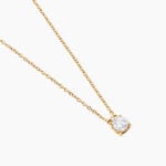 Collier Zilda Argent Dor&eacute; A L'Or 750/1000 Oxyde De Zirconium - Colliers avec pierres Femme | Marc Orian