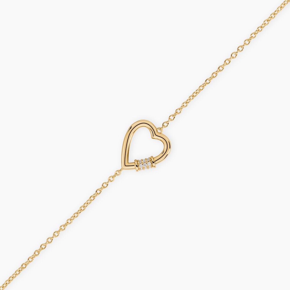 Bracelet Minie Argent Dor&eacute; A L'Or 750/1000 Oxyde De Zirconium - Bracelets cha&icirc;nes Femme | Marc Orian
