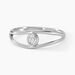 Bague Farrah Argent Blanc Diamant Synthétique - Solitaires Femme | Marc Orian