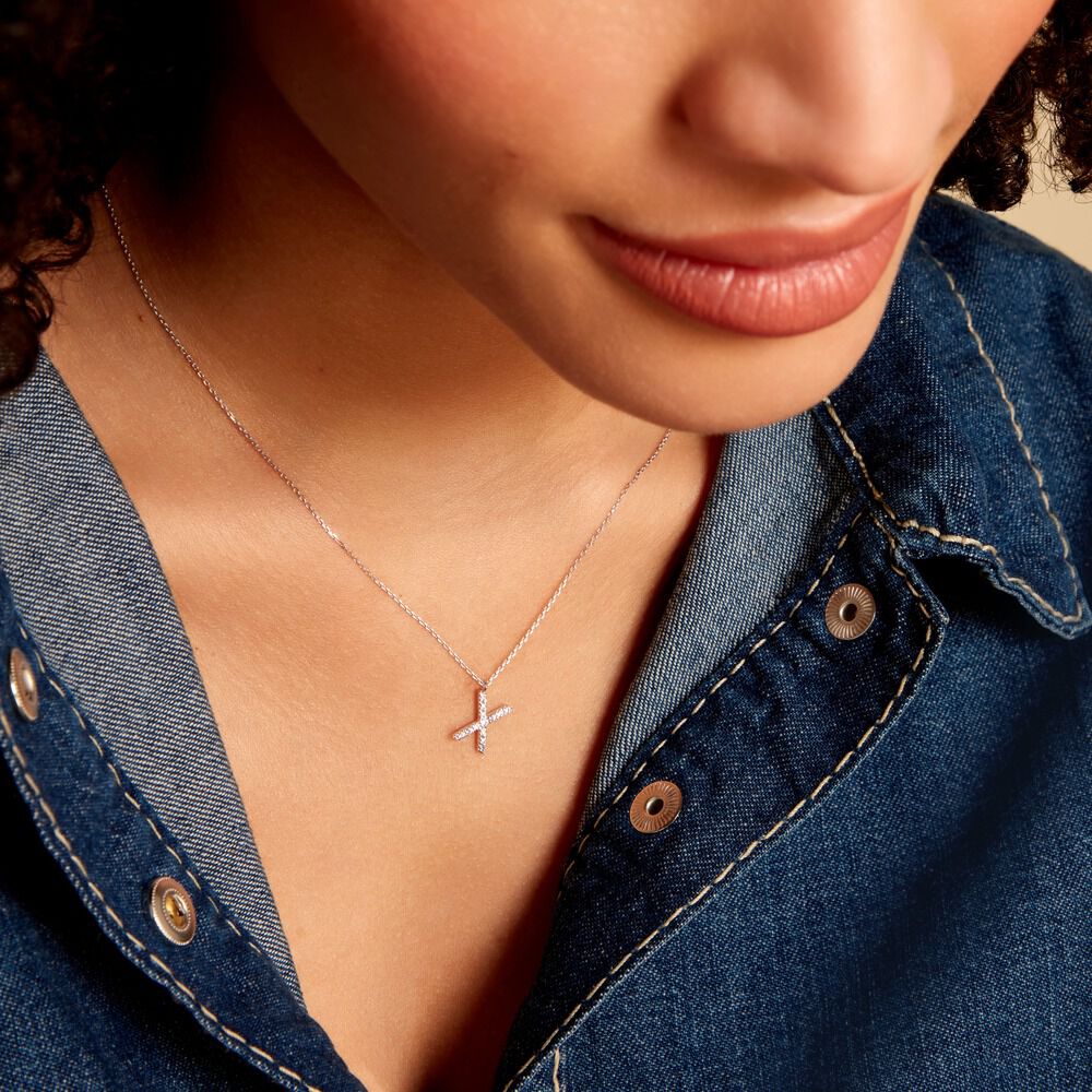 Collier Oran Or Blanc Diamant - Colliers avec pierres Femme | Marc Orian