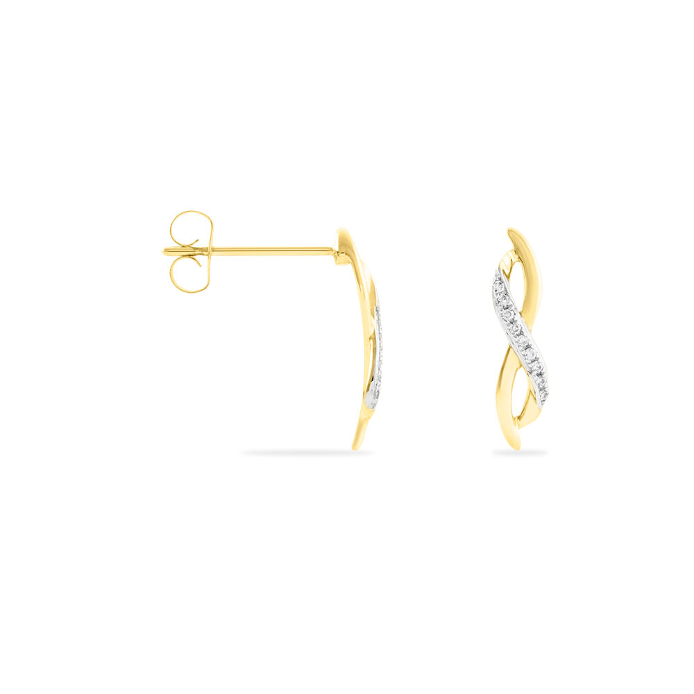 Boucles D'oreilles Puces Smina Or Jaune Diamant - Pendantes Femme | Marc Orian
