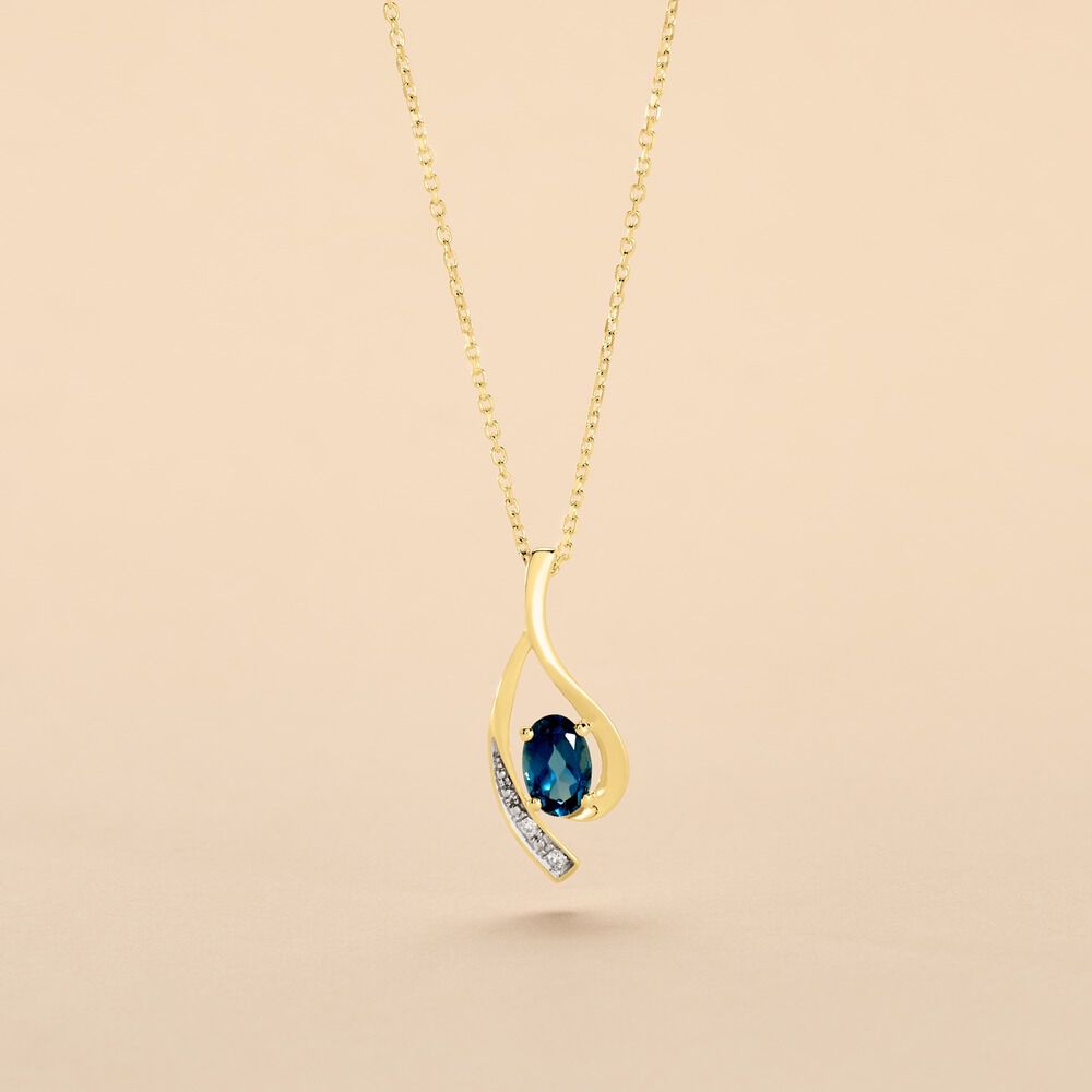 Collier Or Jaune Sagesse Topaze Oxydes De Zirconium - Colliers avec pierres Femme | Marc Orian