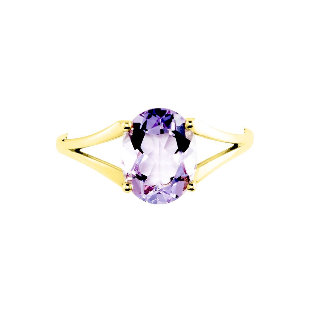 Bague Elfrieda Or Jaune Am&eacute;thyste - Bagues pierres fines Femme | Marc Orian
