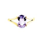 Bague Elfrieda Or Jaune Am&eacute;thyste - Bagues pierres fines Femme | Marc Orian