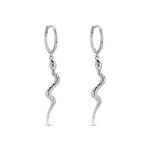 Cr&eacute;oles Yoshie Argent Blanc - Boucles d'oreilles pampille Femme | Marc Orian