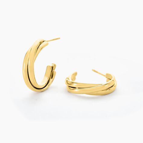 Créoles Myriane Acier Doré - Nouveautés Femme | Marc Orian