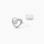Boucles D'oreilles Puces Ashley Argent Blanc Oxyde De Zirconium - Puces Femme | Marc Orian