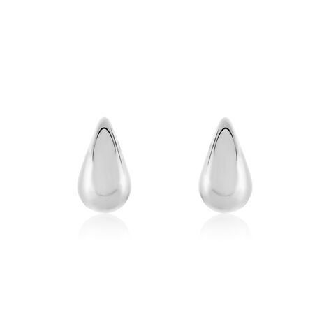 Boucles D'oreilles Puces Xenia Acier Blanc - Puces Femme | Marc Orian