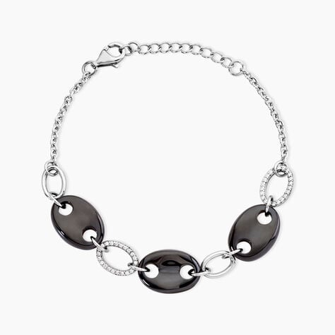 Bracelet Hattie Argent Blanc C&eacute;ramique Et Oxyde De Zirconium - Bracelets fantaisie Femme | Marc Orian