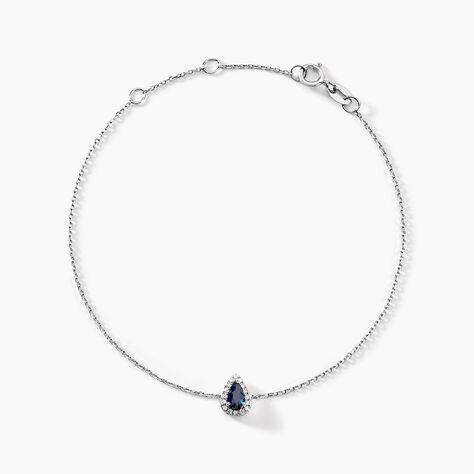 Bracelet Juliettina Or Blanc Saphir Et Diamant - Bracelets chaînes Femme | Marc Orian