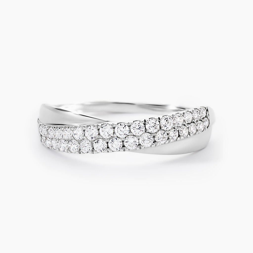 Bague Aglae Or Blanc Oxyde De Zirconium - Bagues avec pierre Femme | Marc Orian