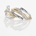 Boucles D'oreilles Puces Bodil Or Bicolore Diamant - Puces Femme | Marc Orian