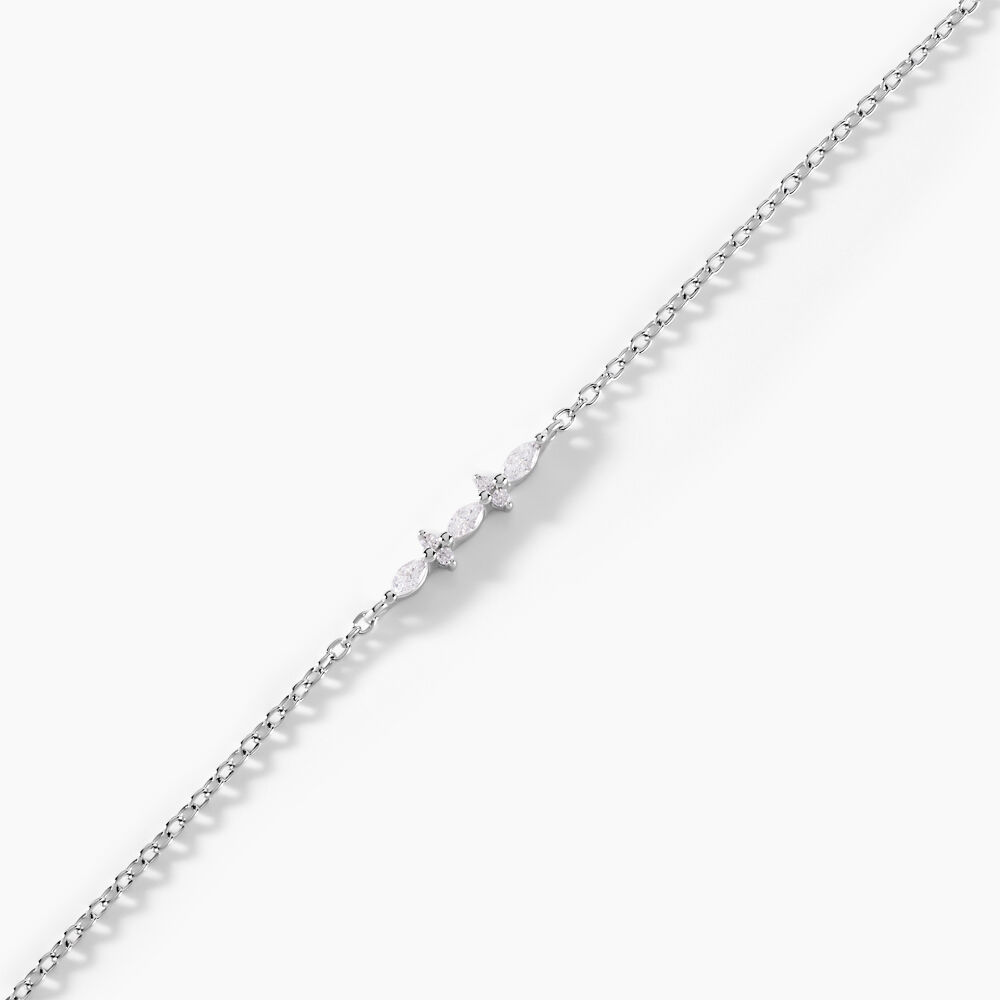 Bracelet Naura Argent Blanc Oxyde De Zirconium - Bracelets chaînes Femme | Marc Orian