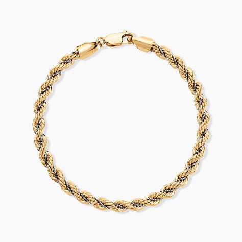 Bracelet Cordelia Maille Corde Et Venitienne Or Bicolore - Bracelets mailles Femme | Marc Orian