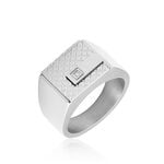 Chevali&egrave;re Phebus Him Acier Blanc Diamant - Bijoux fantaisie Homme | Marc Orian