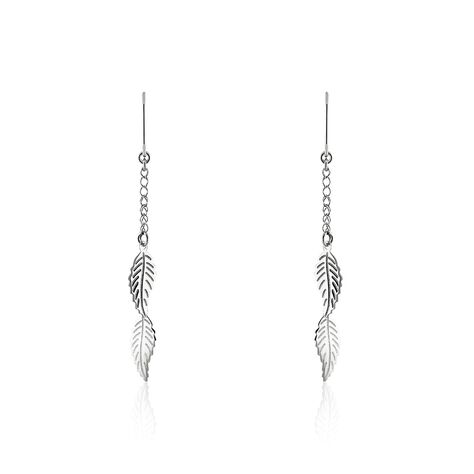 Boucles D'oreilles Pendantes Fabia Argent Blanc - Pendantes Femme | Marc Orian