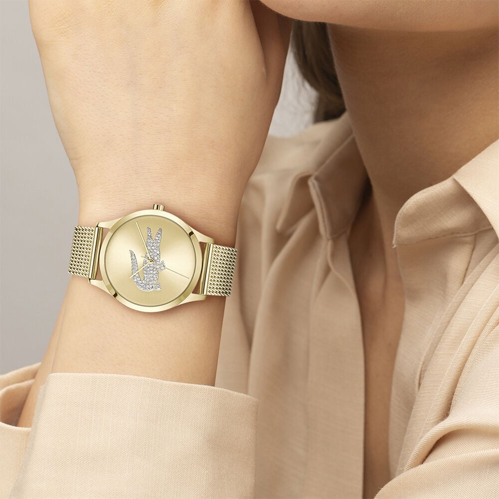Montre Lacoste Crocodelle Doré - Nouveautés Femme | Marc Orian