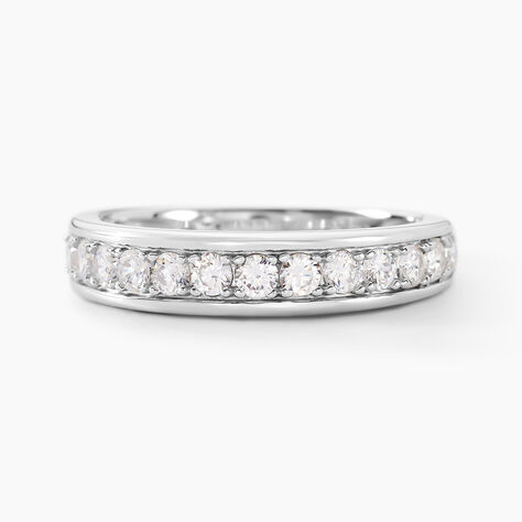 Demi Alliance Heket Argent Blanc Oxyde De Zirconium - Bagues avec pierre Femme | Marc Orian
