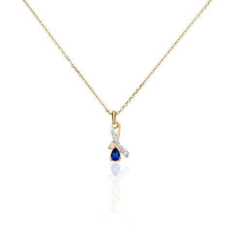 Collier Dyanah Plaque Or Jaune Oxyde De Zirconium - Colliers avec pierres Femme | Marc Orian
