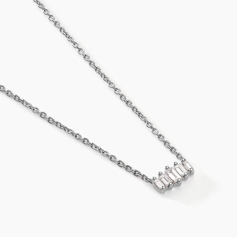 Collier Gal Argent Blanc Diamant Synth&eacute;tique - Colliers avec pierres Femme | Marc Orian