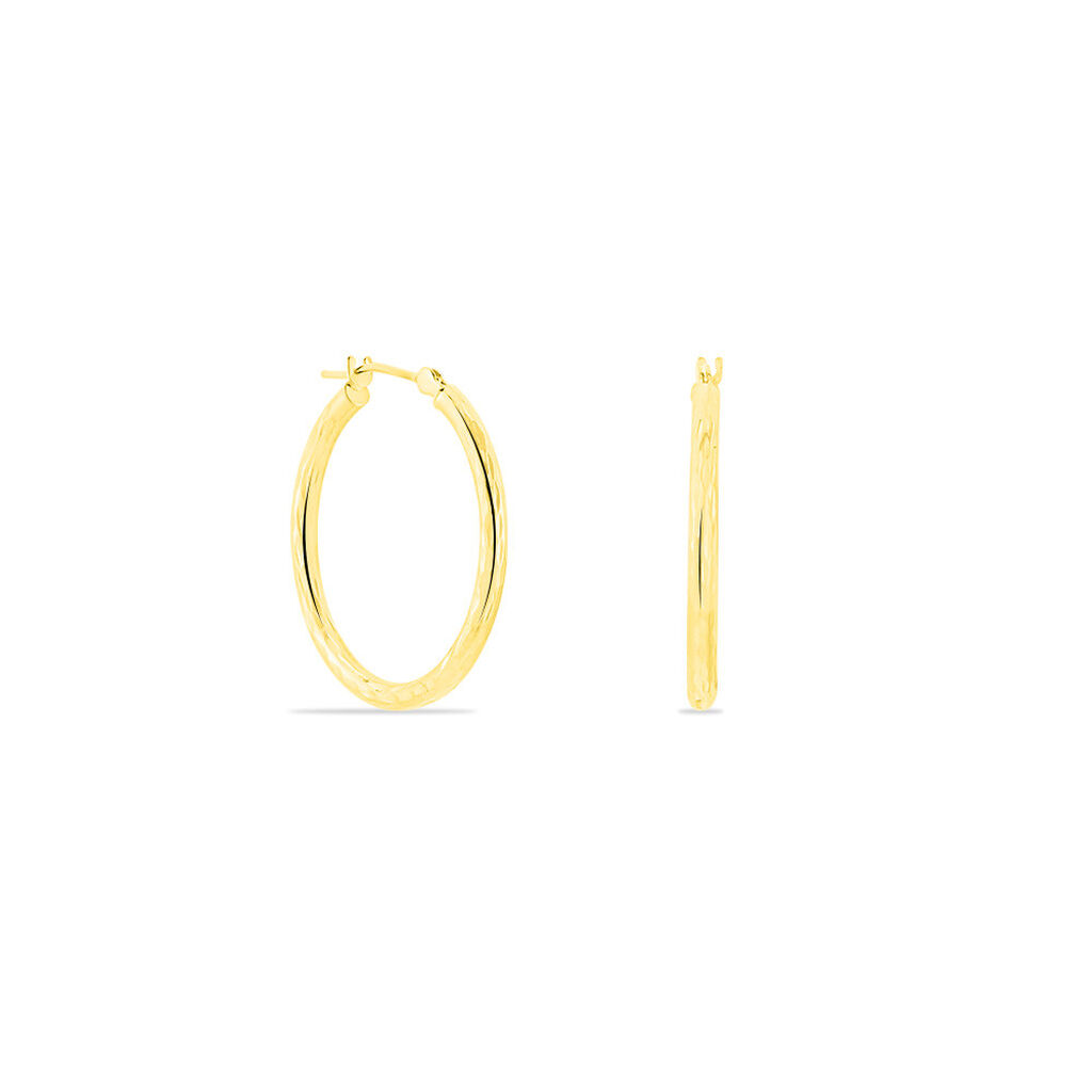 Créoles Cayla Or Jaune - Boucles d'oreilles Créoles Femme | Marc Orian