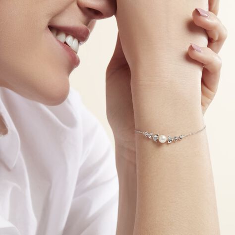 Bracelet Giambattista Argent Blanc Perle De Culture Oxyde De Zirconium - Bracelets chaînes Femme | Marc Orian