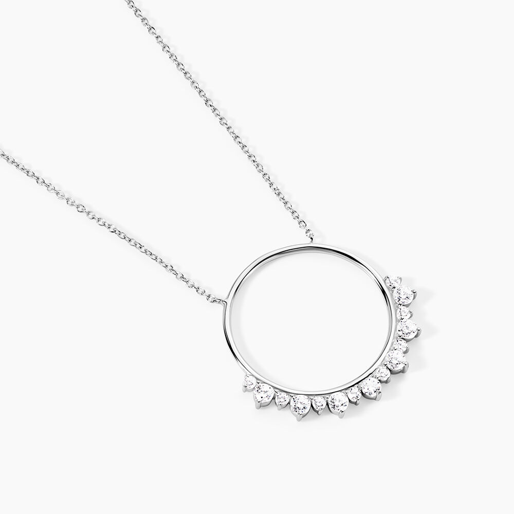 Collier Camil Argent Blanc Oxyde De Zirconium - Colliers avec pierres Femme | Marc Orian