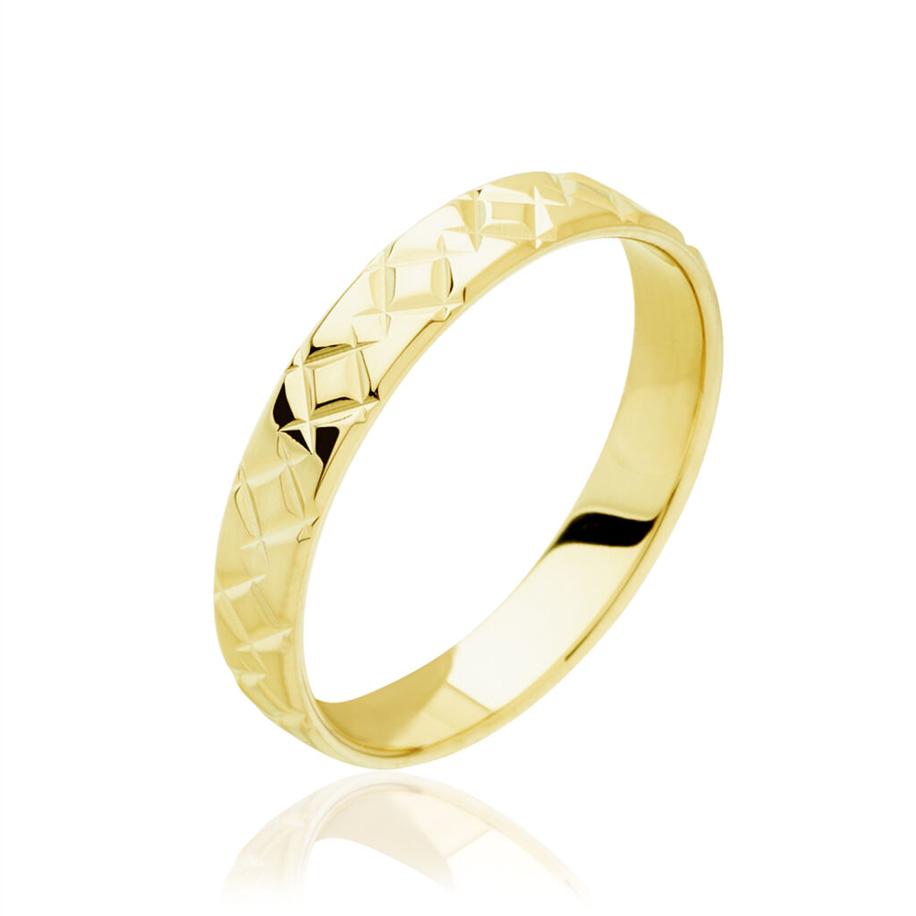 Alliance Fantaisie Ruban Plat Or Jaune - Alliances duo Unisex | Marc Orian