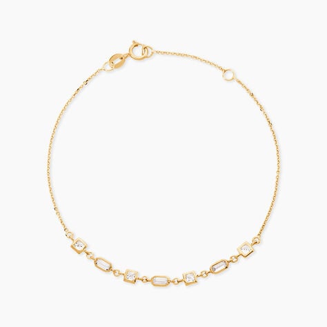Bracelet Or Jaune Mercy Oxyde De Zirconium - Bracelets cha&icirc;nes Femme | Marc Orian