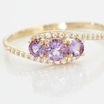 Bague Chloe Or Jaune Amethyste Et Oxyde De Zirconium - Bagues pierres fines Femme | Marc Orian