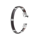 Bracelet Acier Blanc Benito - Bracelets cuir Homme | Marc Orian