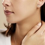 Boucles D'oreilles Puces Fulvie Dauphin 5 Or Blanc - Puces Femme | Marc Orian