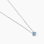 Collier Solitaire Argent Blanc Rio Santa Teresa Oxyde De Zirconium - Colliers solitaires Femme | Marc Orian