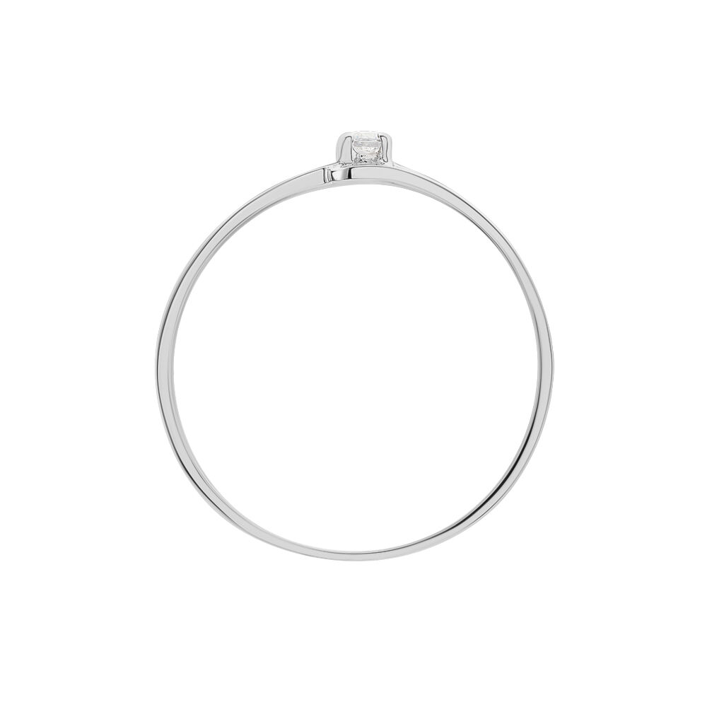 Bague Nesryne Or Blanc Oxyde De Zirconium - Solitaires Femme | Marc Orian