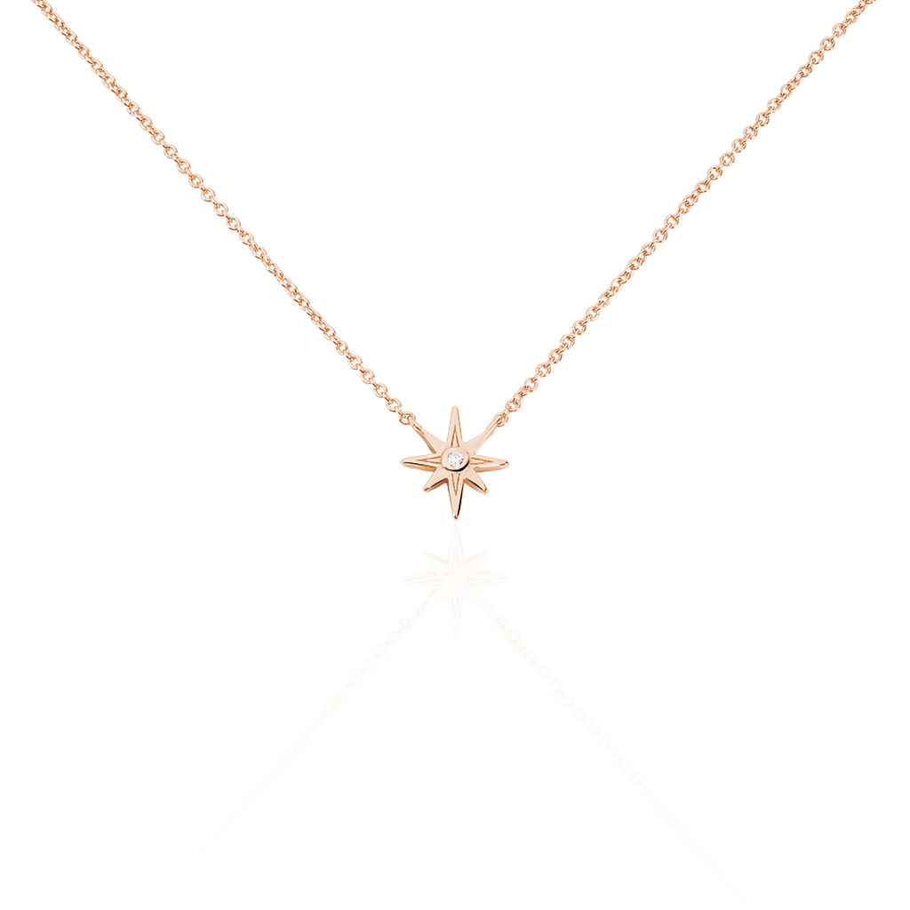 Collier Maelya Argent Rose Oxyde De Zirconium - Colliers avec pierres Femme | Marc Orian