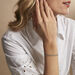 Bracelet Nahila Argent Blanc - Bracelets mailles Femme | Marc Orian