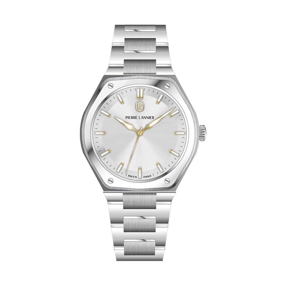 Montre Pierre Lannier Lannier Copilote 34 Argent&eacute; - Montres &eacute;tanches Femme | Marc Orian