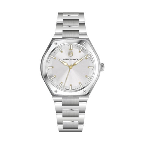 Montre Pierre Lannier Lannier Copilote 34 Argent&eacute; - Montres &eacute;tanches Femme | Marc Orian