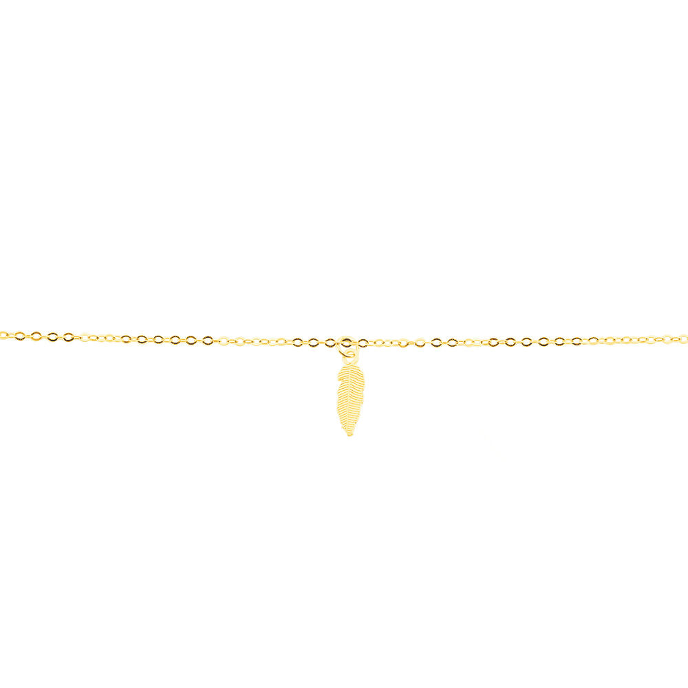 Chaîne De Cheville Plume Or Jaune - Chaines de cheville Femme | Marc Orian