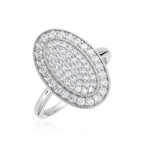 Bague Argent Blanc Eligia Oxydes De Zirconium - Solitaires Femme | Marc Orian