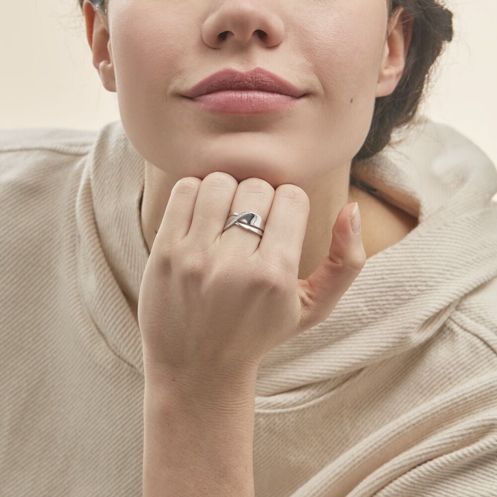 Bague Camomille Or Blanc Diamant - Bagues pierres précieuses Femme | Marc Orian