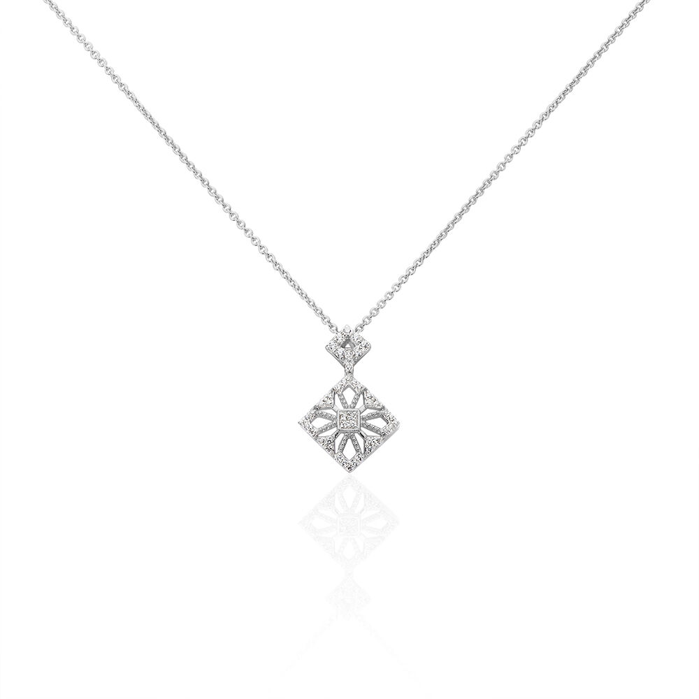 Collier Vita Argent Blanc Oxyde De Zirconium - Colliers avec pierres Femme | Marc Orian