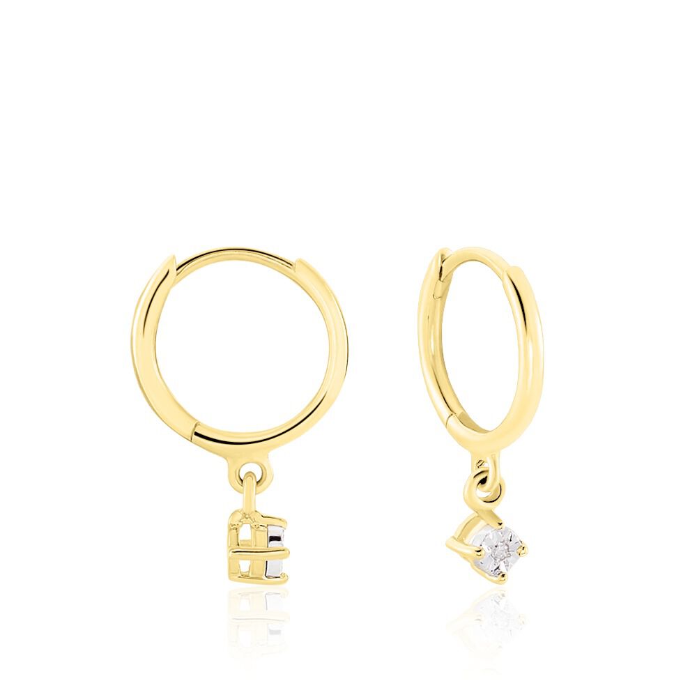 Créoles Racquel Or Jaune Diamant - Créoles Femme | Marc Orian