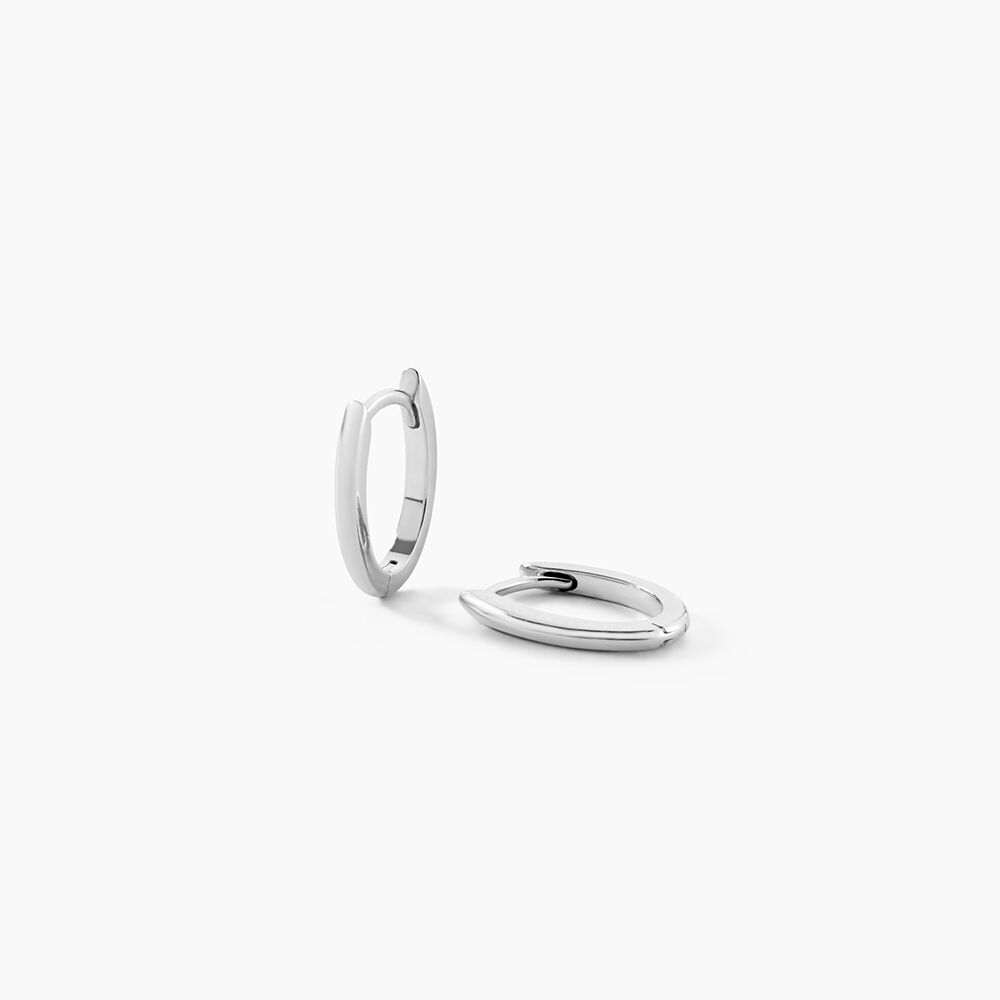 Cr&eacute;oles Mini Argent Blanc - Cr&eacute;oles Femme | Marc Orian