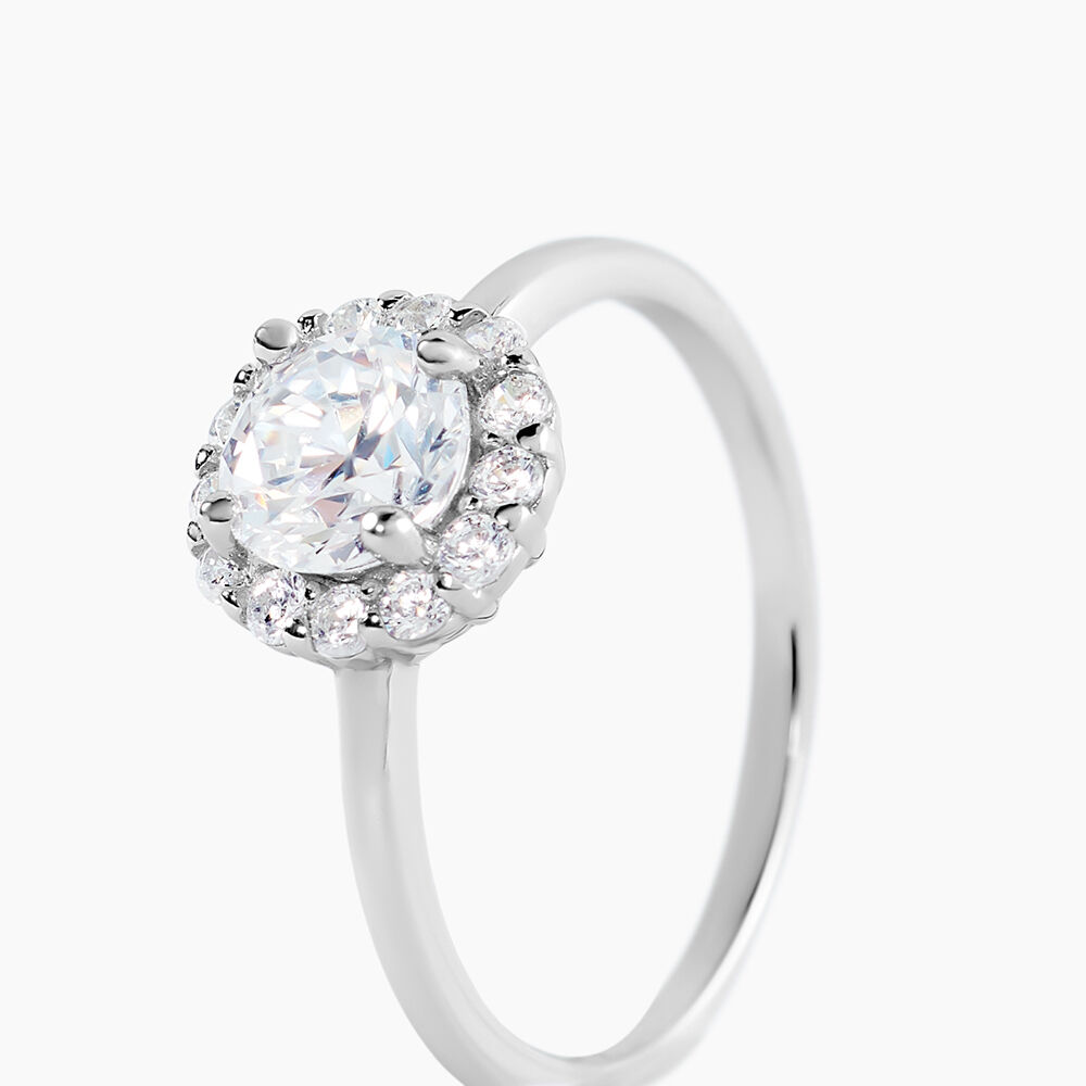 Bague Eternite Argent Blanc Oxyde De Zirconium - Solitaires Femme | Marc Orian